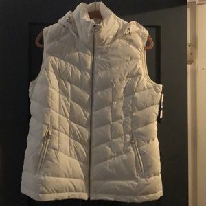 Michael Kors White Hooded Vest with Tags